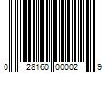 Barcode Image for UPC code 028160000029