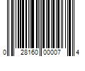 Barcode Image for UPC code 028160000074