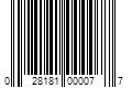 Barcode Image for UPC code 028181000077