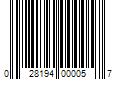 Barcode Image for UPC code 028194000057