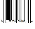 Barcode Image for UPC code 028200001634