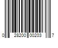 Barcode Image for UPC code 028200002037