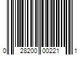 Barcode Image for UPC code 028200002211. Product Name: 