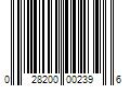 Barcode Image for UPC code 028200002396