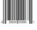 Barcode Image for UPC code 028200002631