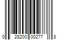 Barcode Image for UPC code 028200002778