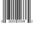 Barcode Image for UPC code 028200003362