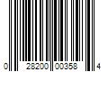 Barcode Image for UPC code 028200003584