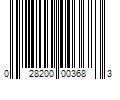 Barcode Image for UPC code 028200003683. Product Name: 