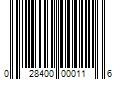 Barcode Image for UPC code 028400000116