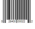 Barcode Image for UPC code 028400000222