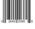 Barcode Image for UPC code 028400003605