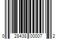 Barcode Image for UPC code 028438000072