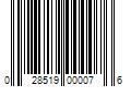 Barcode Image for UPC code 028519000076