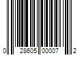 Barcode Image for UPC code 028605000072