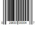 Barcode Image for UPC code 028630000047