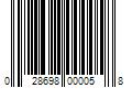 Barcode Image for UPC code 028698000058