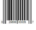 Barcode Image for UPC code 028699000057