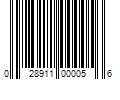 Barcode Image for UPC code 028911000056