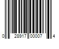 Barcode Image for UPC code 028917000074