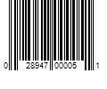 Barcode Image for UPC code 028947000051