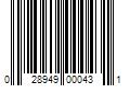 Barcode Image for UPC code 028949000431