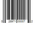 Barcode Image for UPC code 028971000072