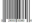 Barcode Image for UPC code 029000003606