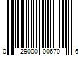 Barcode Image for UPC code 029000006706