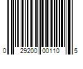 Barcode Image for UPC code 029200001105