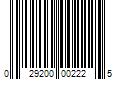 Barcode Image for UPC code 029200002225