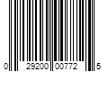 Barcode Image for UPC code 029200007725