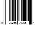 Barcode Image for UPC code 029255000054