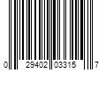 Barcode Image for UPC code 029402033157