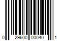 Barcode Image for UPC code 029600000401