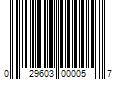 Barcode Image for UPC code 029603000057