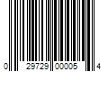 Barcode Image for UPC code 029729000054