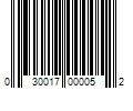 Barcode Image for UPC code 030017000052