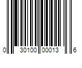 Barcode Image for UPC code 030100000136