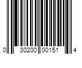 Barcode Image for UPC code 030200001514