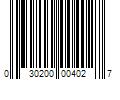 Barcode Image for UPC code 030200004027