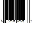 Barcode Image for UPC code 030332000072