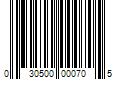 Barcode Image for UPC code 030500000705