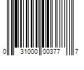 Barcode Image for UPC code 031000003777