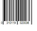 Barcode Image for UPC code 0310119020036