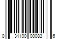 Barcode Image for UPC code 031100000836