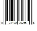 Barcode Image for UPC code 031100002656