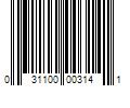 Barcode Image for UPC code 031100003141