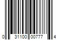 Barcode Image for UPC code 031100007774