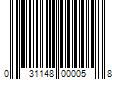 Barcode Image for UPC code 031148000058